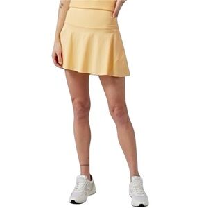 Athleta Ace Tennis Golf Workout Skort 13.5” Yellow Size Small